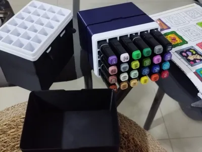 MARKER HOLDER AND CASE - 36 COLORS