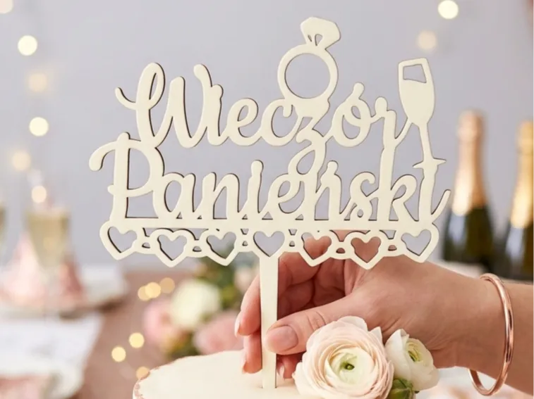 wieczór panieński topper tort 