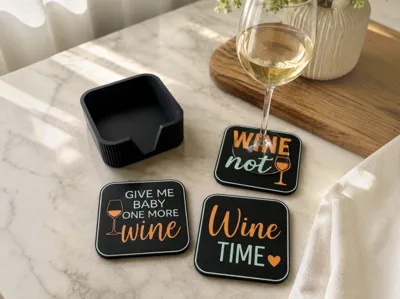 Modern Coaster Set - Wine Edition