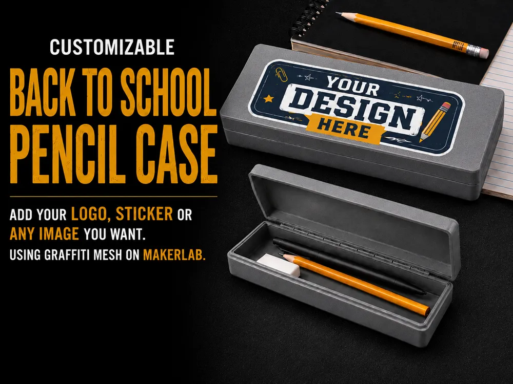 Caja o estuche: Customizable Pencil Case | Multipurpose Case. Referencia del modelo original.