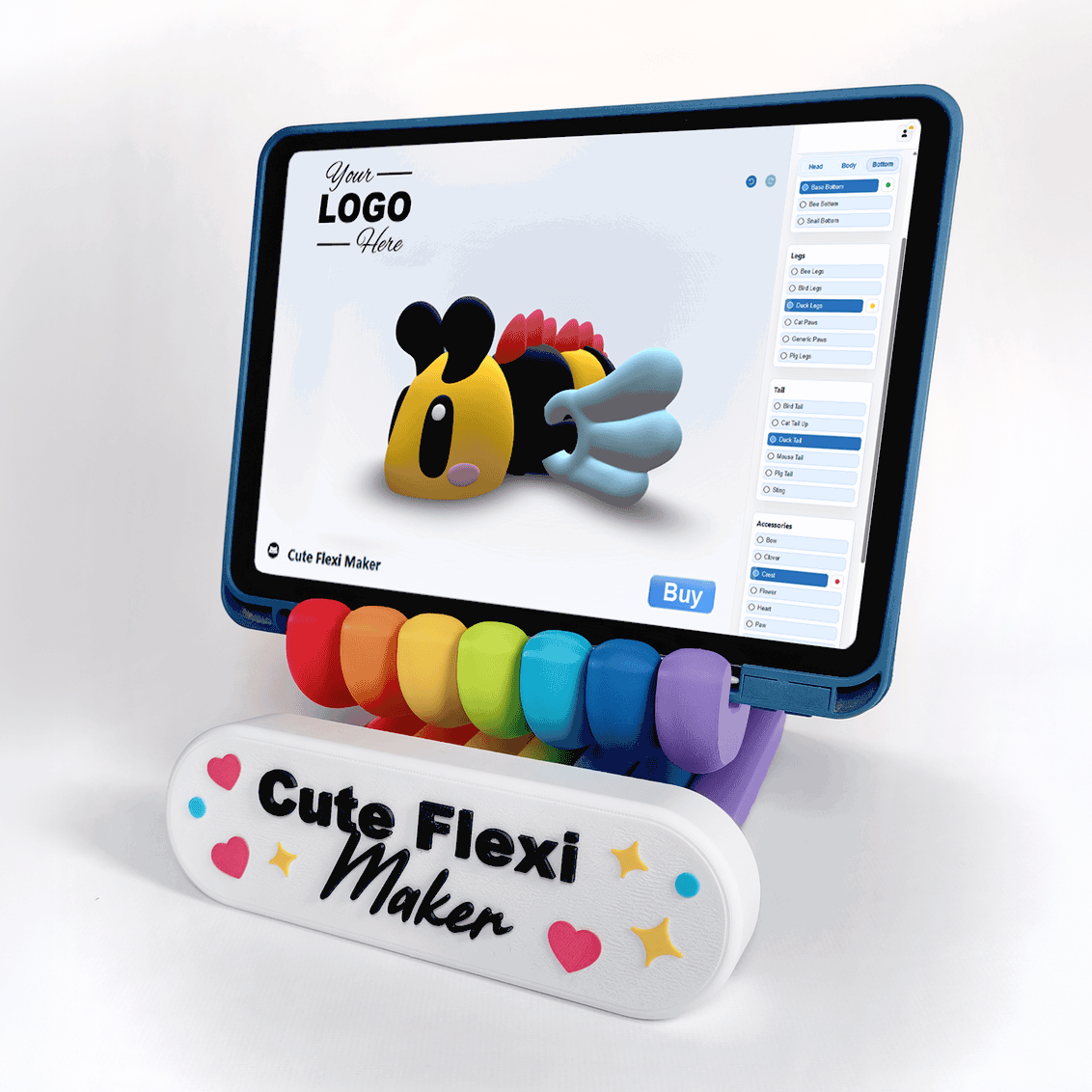 Rainbow Tablet Stand (Cute Flexi Maker)