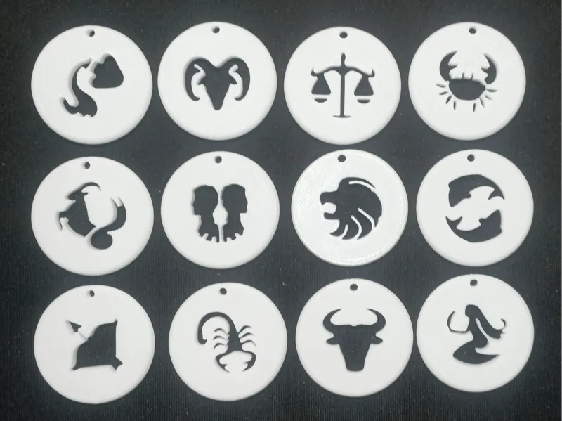 zodiac sign medal