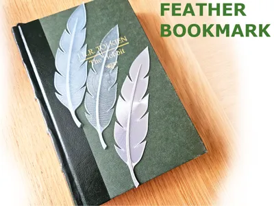Feather bookmark - thin print