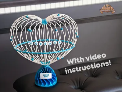 DIY Filament Heart Decor