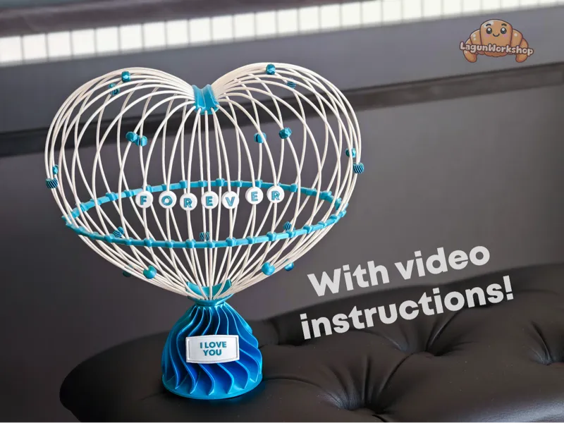 DIY Filament Heart Decor