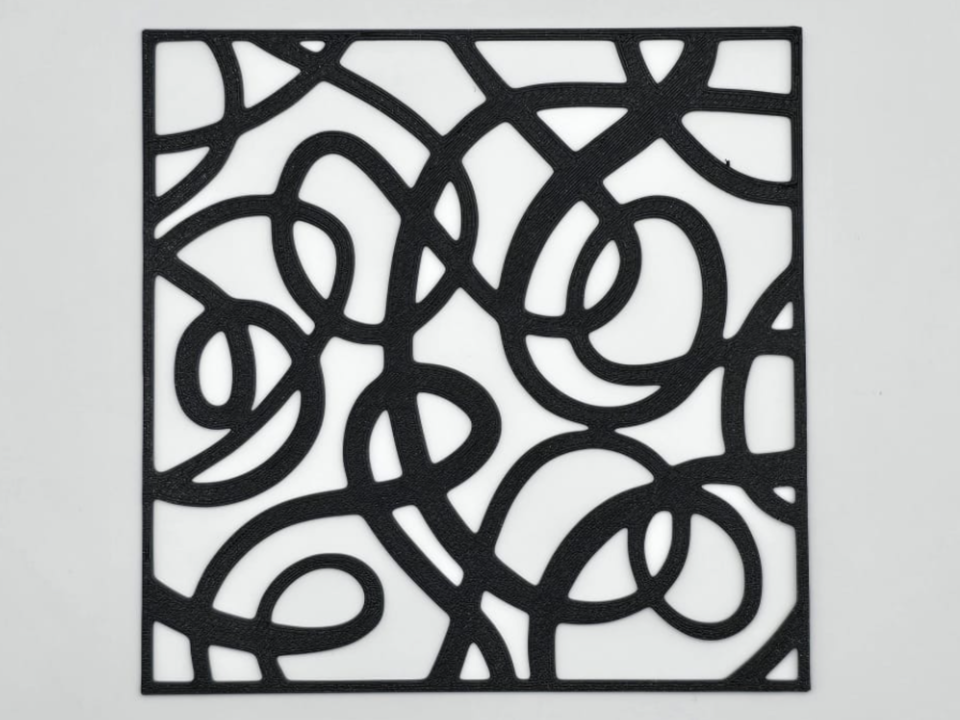 Abstract Interlocking Curved Line Pattern Stencil
