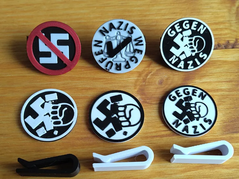 Clips/Buttons gegen Nazis