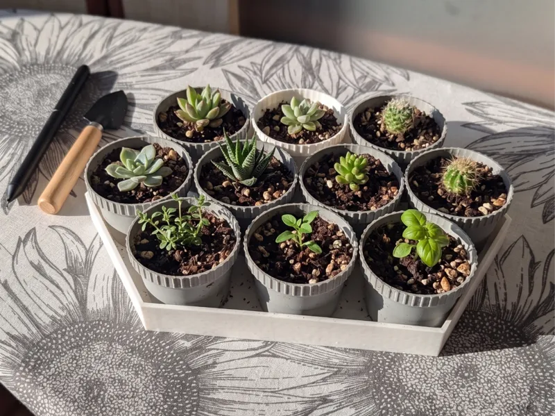 Seed starter filament efficient pots