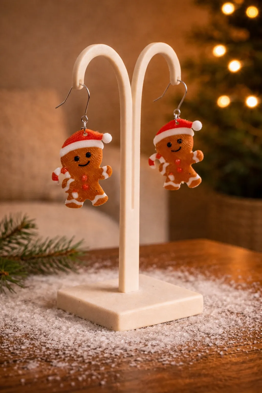 Christmas Gingerbread Earrings view 3