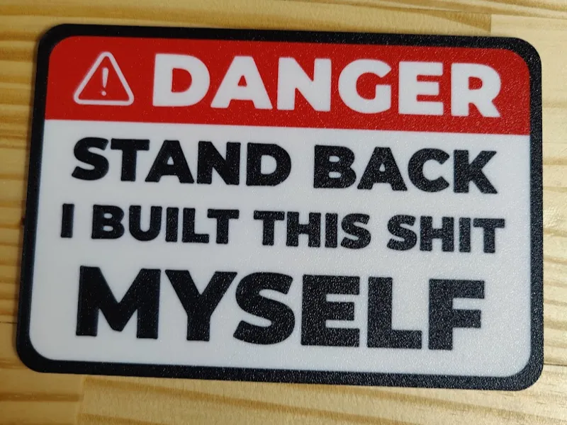 Stand Back Sign
