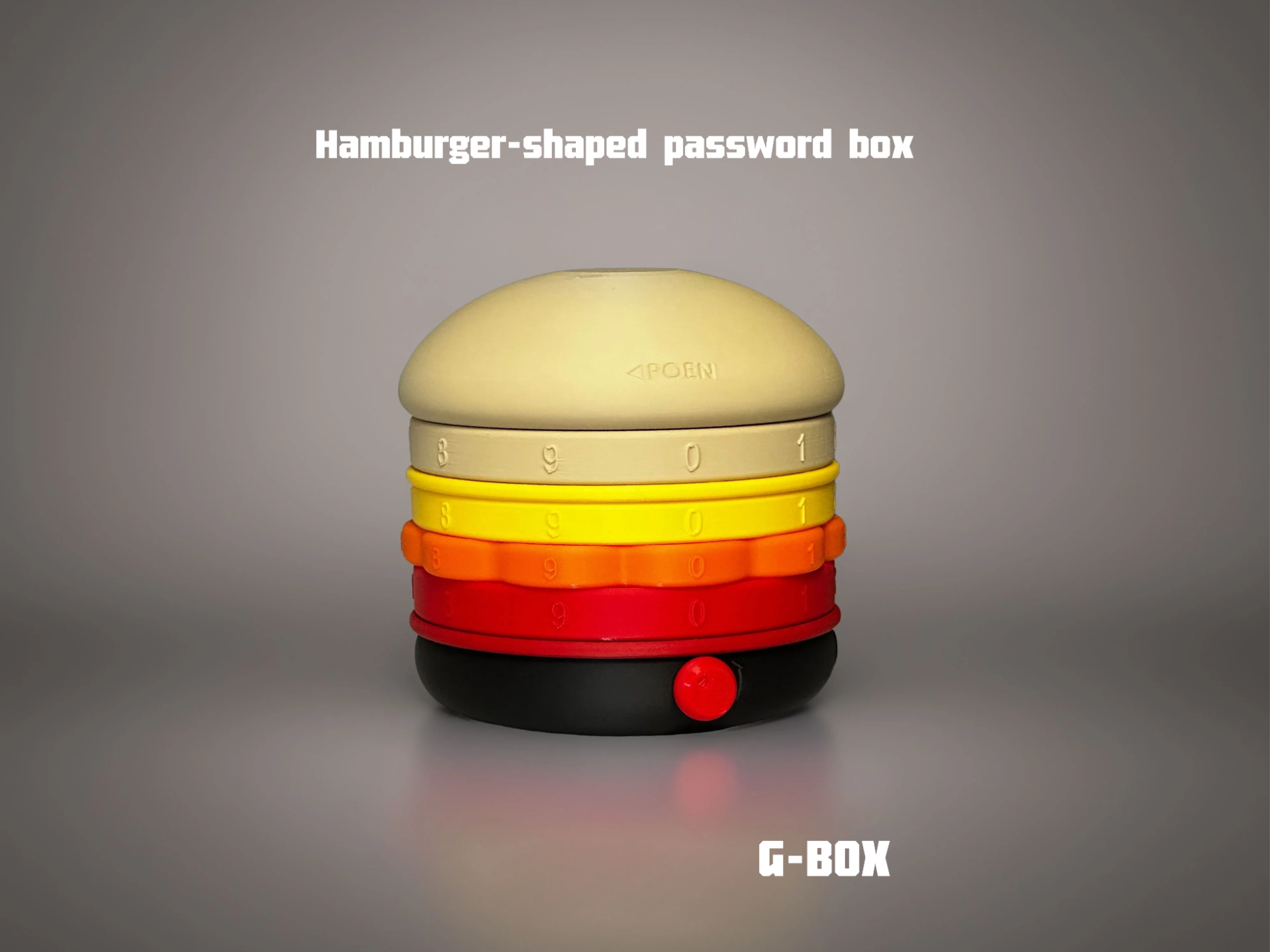 Miniatura 1 do modelo 3D 汉堡密码盒2.0+自由密码+高精