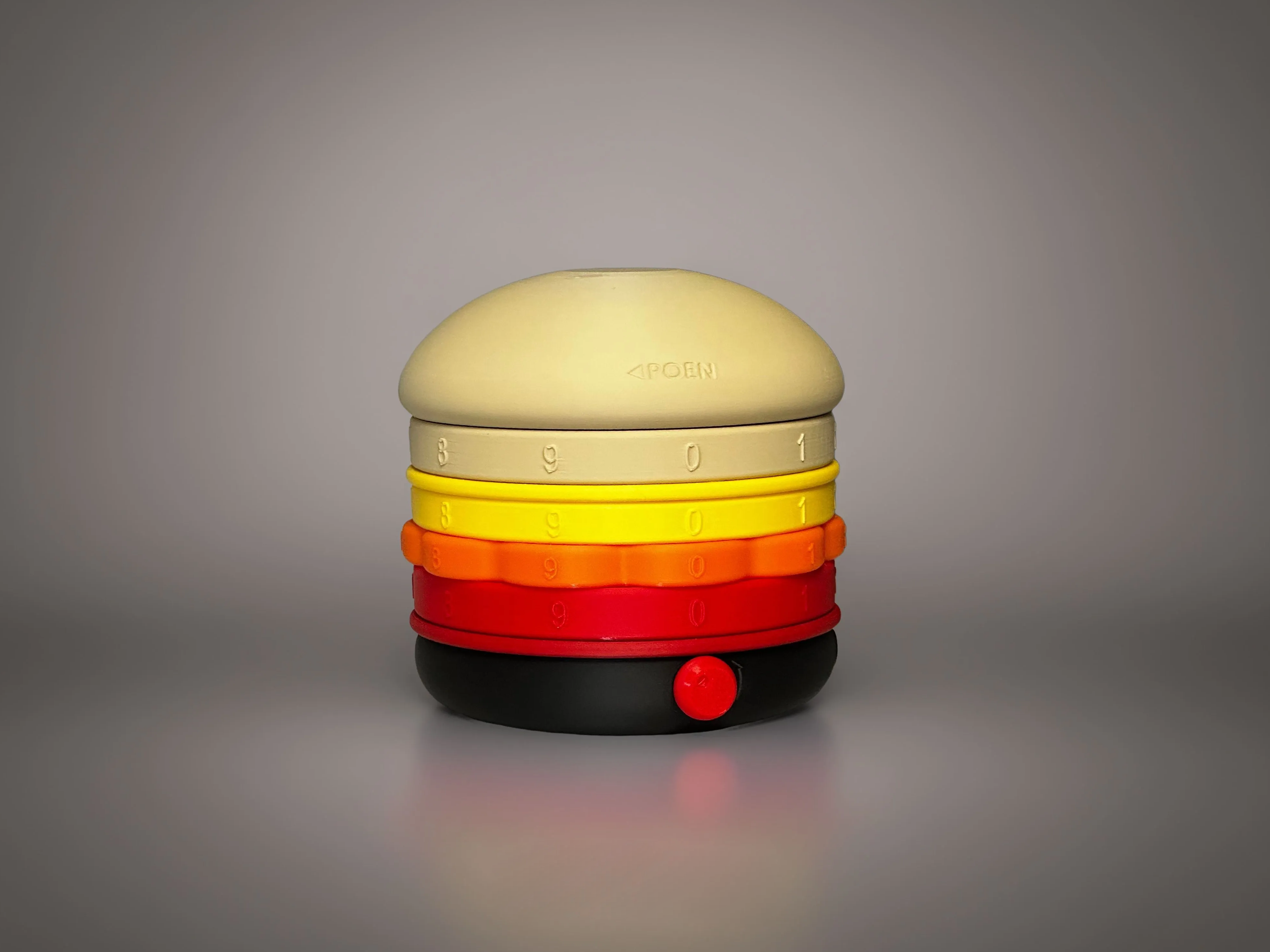Miniatura 3 do modelo 3D 汉堡密码盒2.0+自由密码+高精