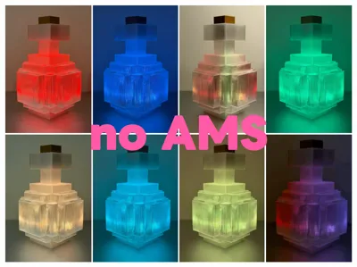 Minecraft Potion Bottle Night Light no AMS