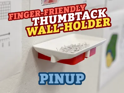 PINUP Finger-friendly Thumbtack Wall Holder Tray