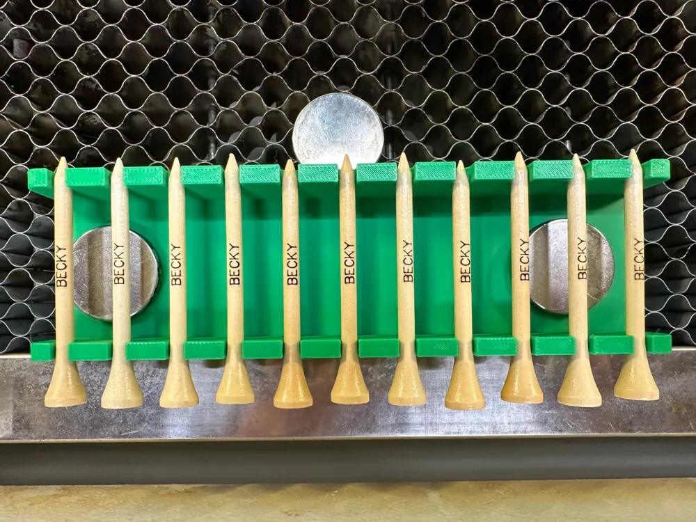 Golf Tee Laser Etching Jig by ManganLabs MakerWorld