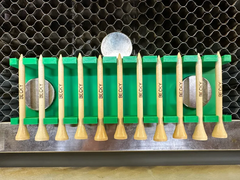 Golf Tee Laser Etching Jig
