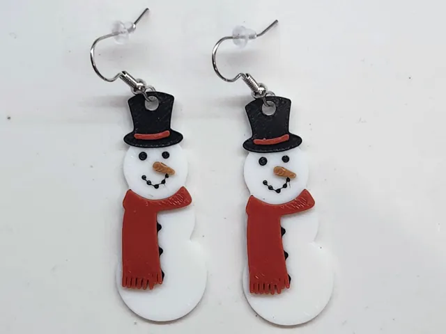 Snowman Earrings
