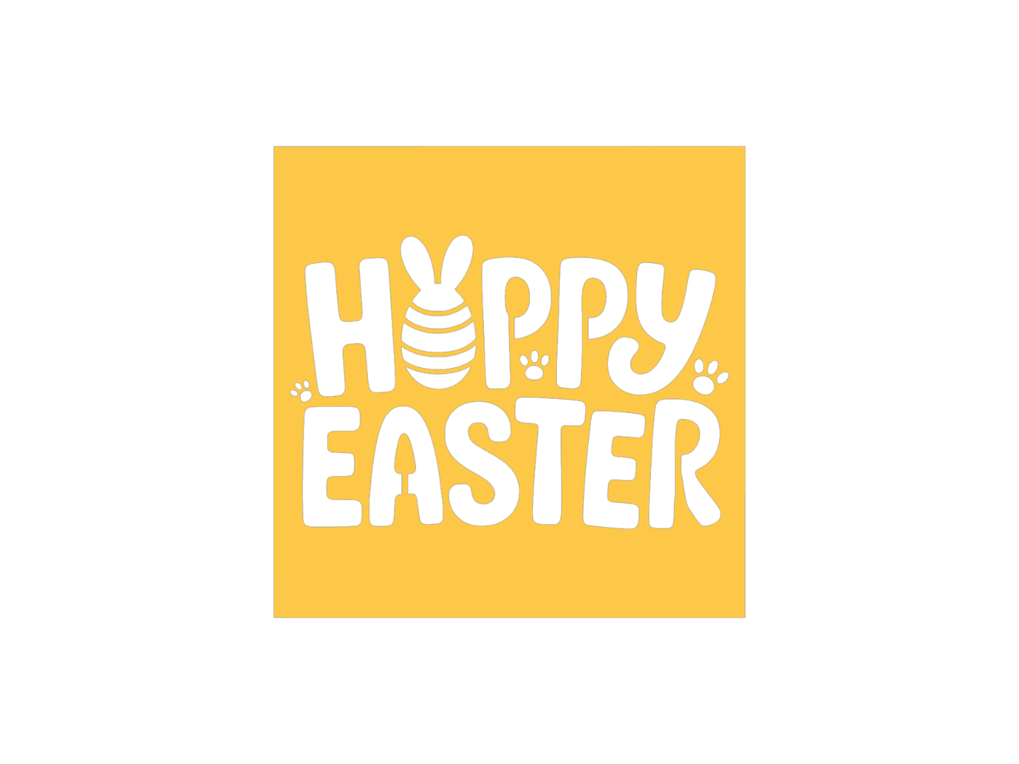 Easter stencil Hoppy Easter 10 x 10cm