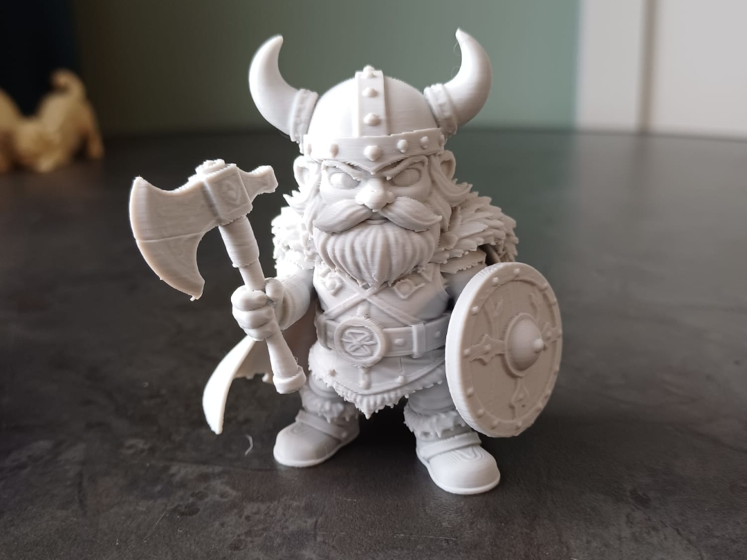 Mini Viking Warrior with Axe and Shield Figurine