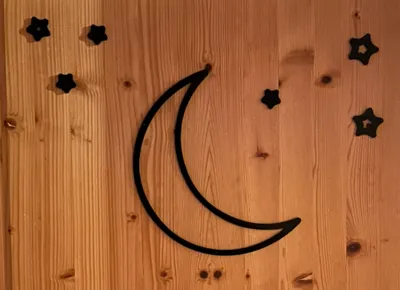 Simple Moon and Stars 2D
