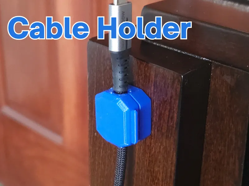 Magnetic Cable Holder – Print-in-Place Hinge