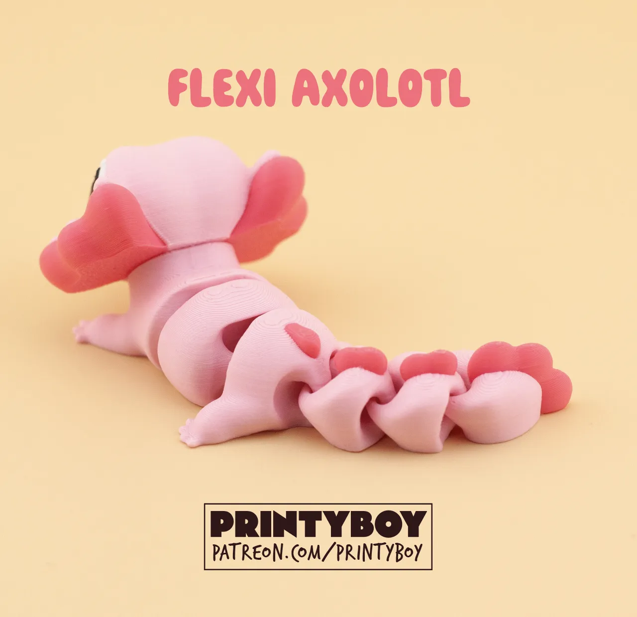 Printyboy - Flexi Axolotl view 3