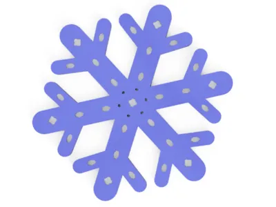 xLights RGB Snowflake Prop - 31 node seed pixel