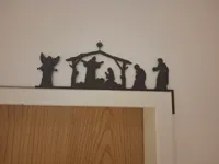 Décoration de porte crèche de Noël en 3D — photo 3