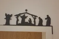 Décoration de porte crèche de Noël en 3D — photo 2