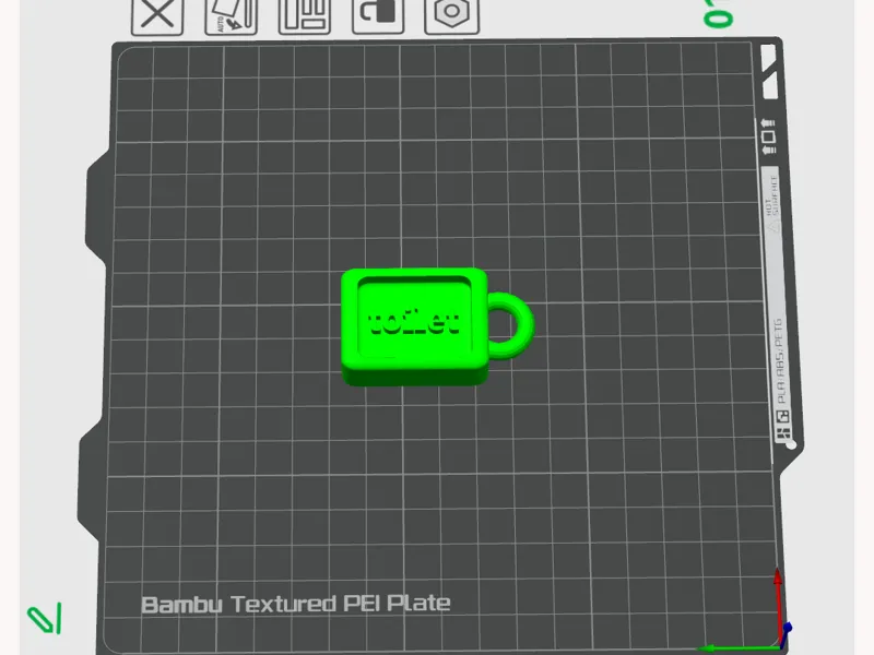 keychain with the inscription "toilet."