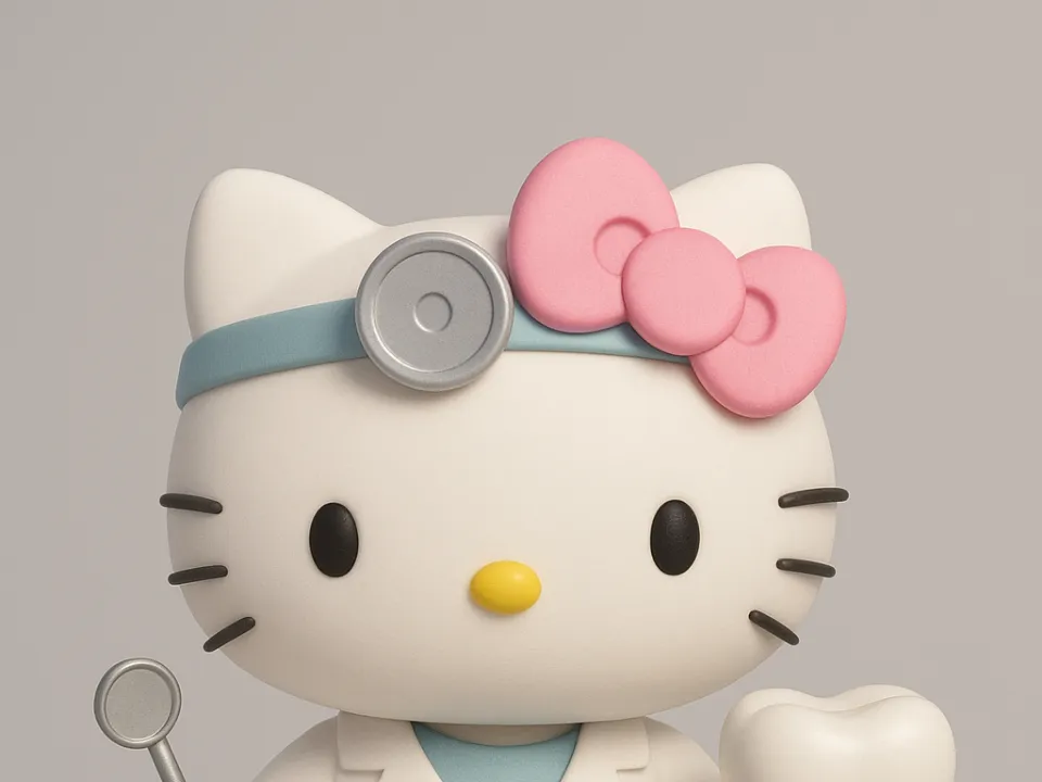 Hello Kitty Dentista - Free 3D Print Model - MakerWorld