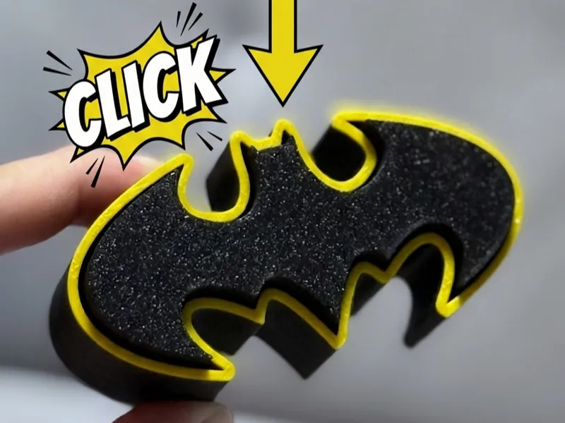 The Bat-Clicker - Batman Logo 3D Shape Fidget 