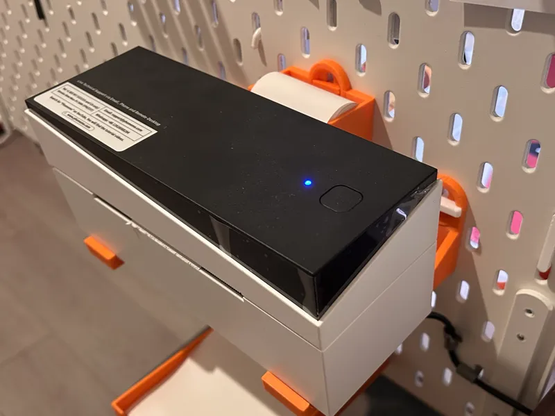 Thermal Printer Paper Roll Holder for IKEA Skadis
