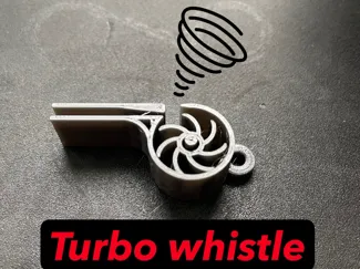 Turbo whistle for keychain