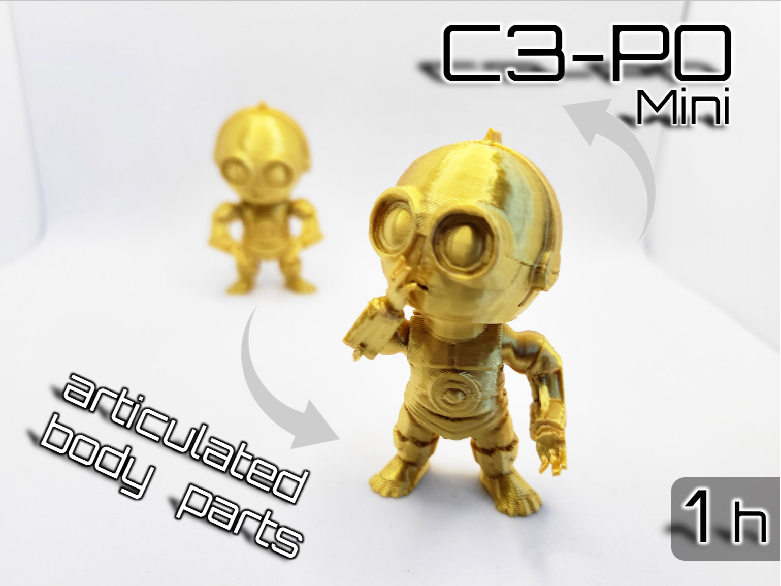 Mini C3PO - articulated Action Figure