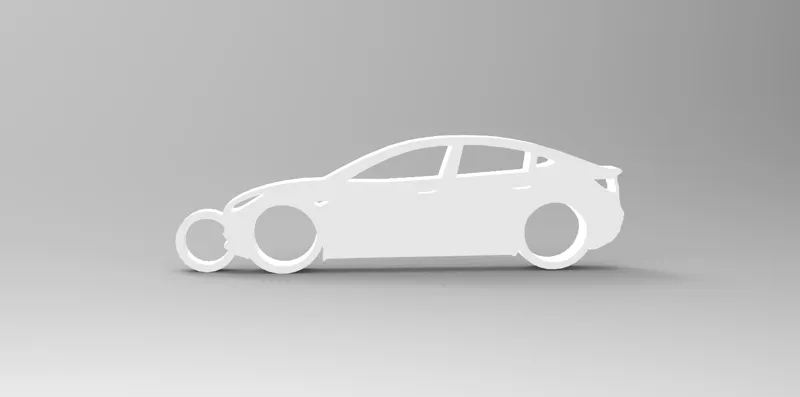 Tesla Model 3 (Keychain) 
