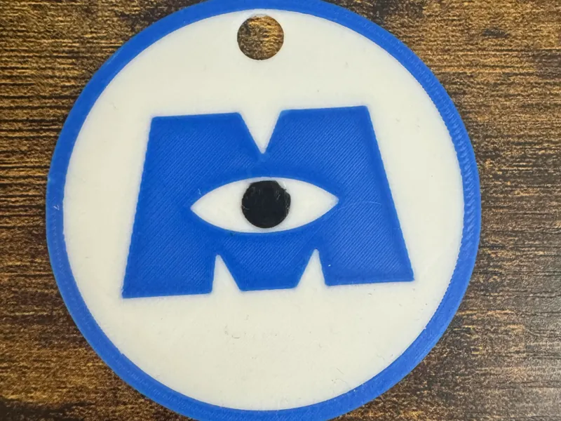 Monsters Inc Logo Keychain