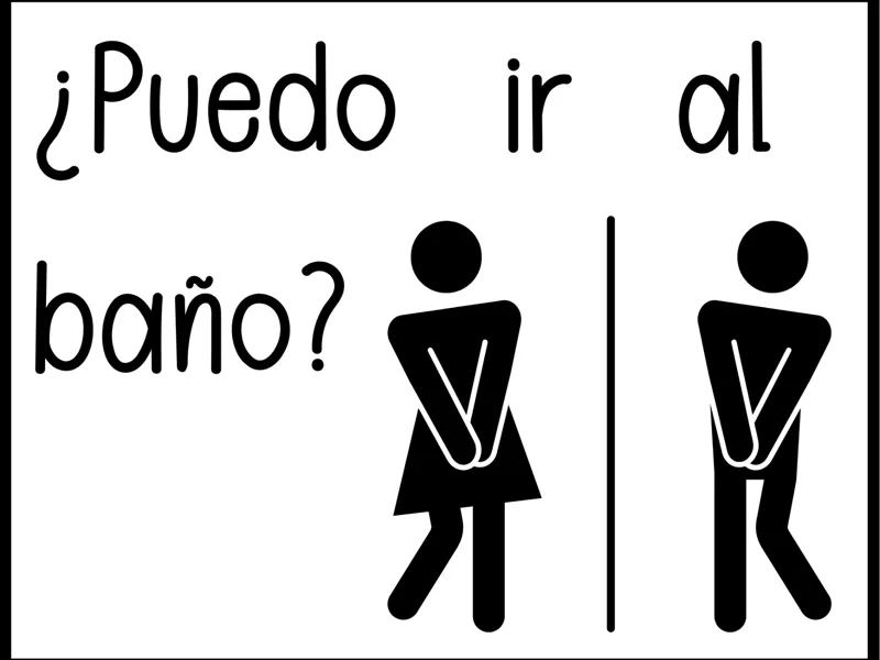 ¿Puedo ir al baño? Classroom Sign 