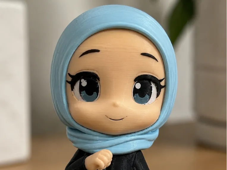 cute hijabi girl chibi