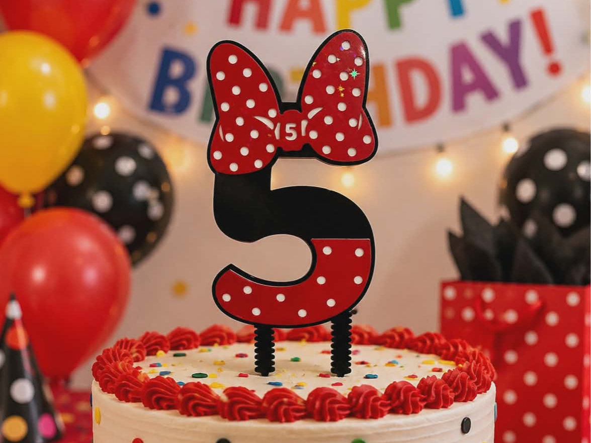 Minnie Number Topper and Alphabet Letters A - Z