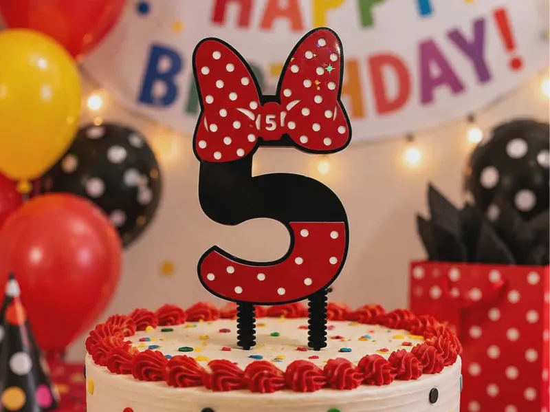 Minnie Number Topper and Alphabet Letters A - Z