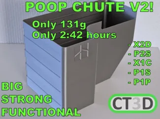V2 Poop chute X2D - P2S - X1C - P1P - P1S