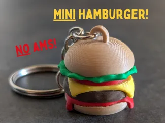 Hamburger Mini Keychain - NO AMS