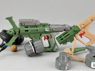 Delta Ops - Deep Blue Grapple Gun - 1:1 Scale Fully Disassembled