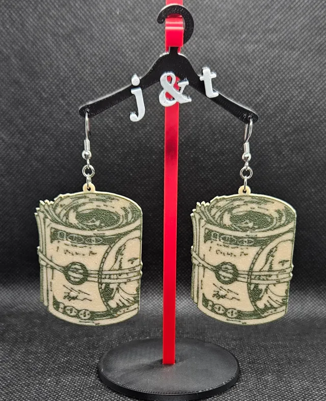 bank roll earrings