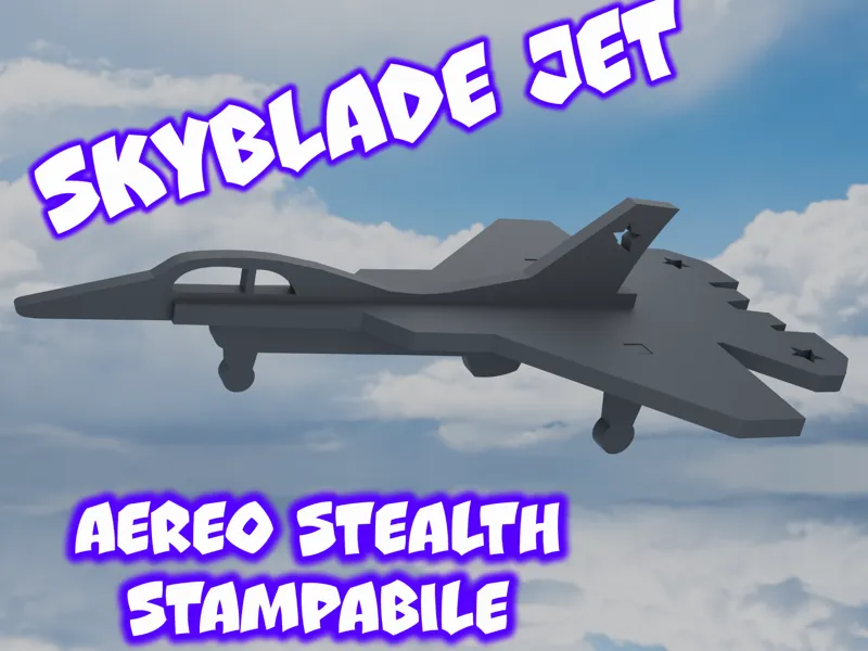 SkyBlade Jet – Aereo Stealth stampabile