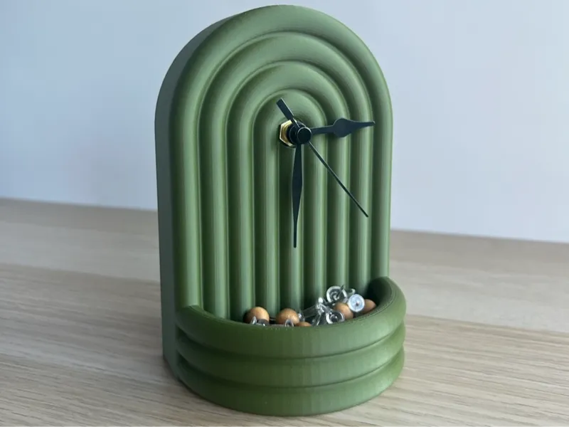 Desk Clock - Wavy Arches