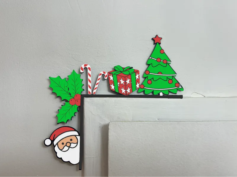 Christmas door corner multicolor