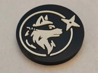 w0LfNiNja Logo Magnet – 3D Printed Emblem