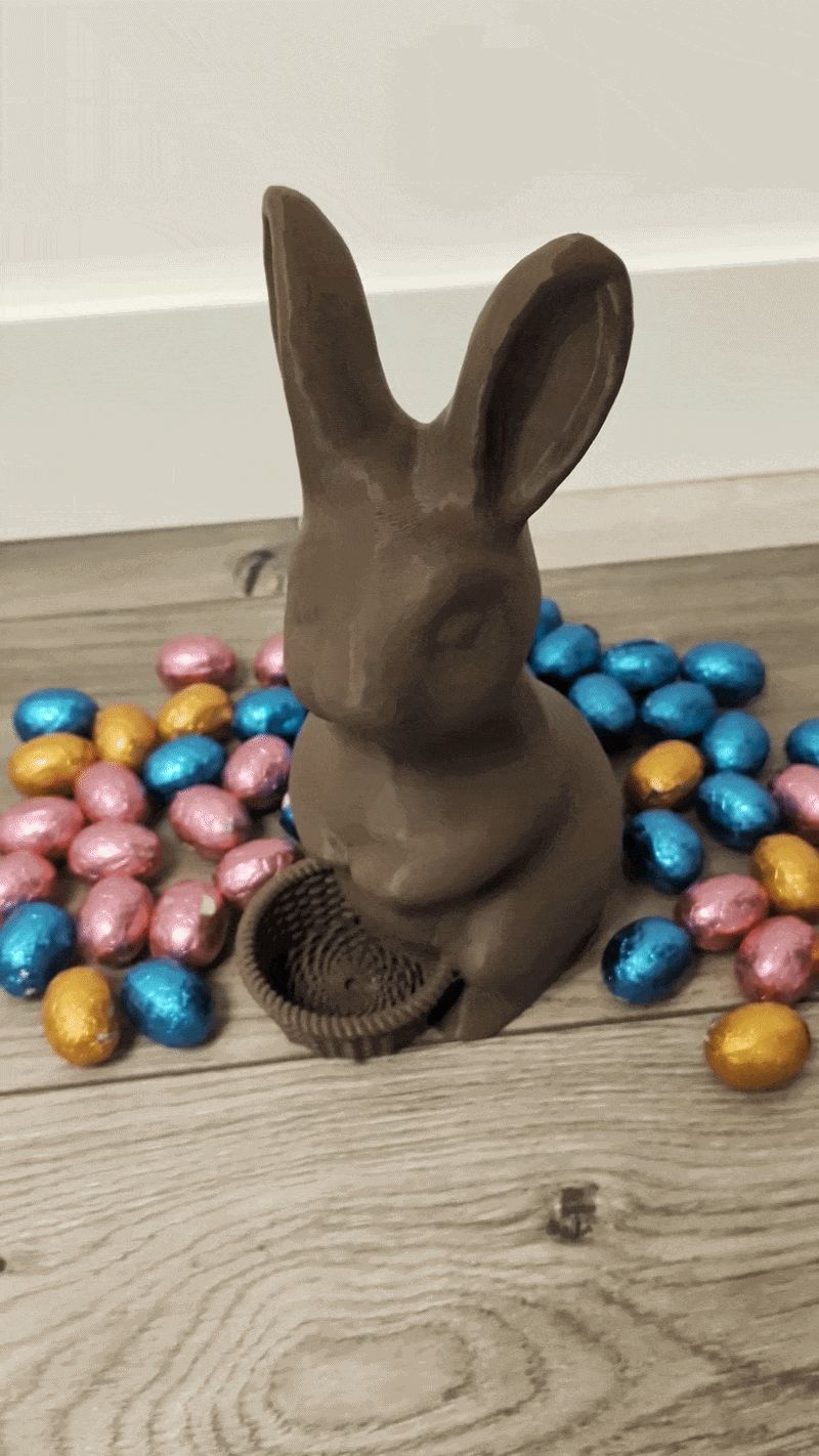 Easter bunny chocolate egg dispenser